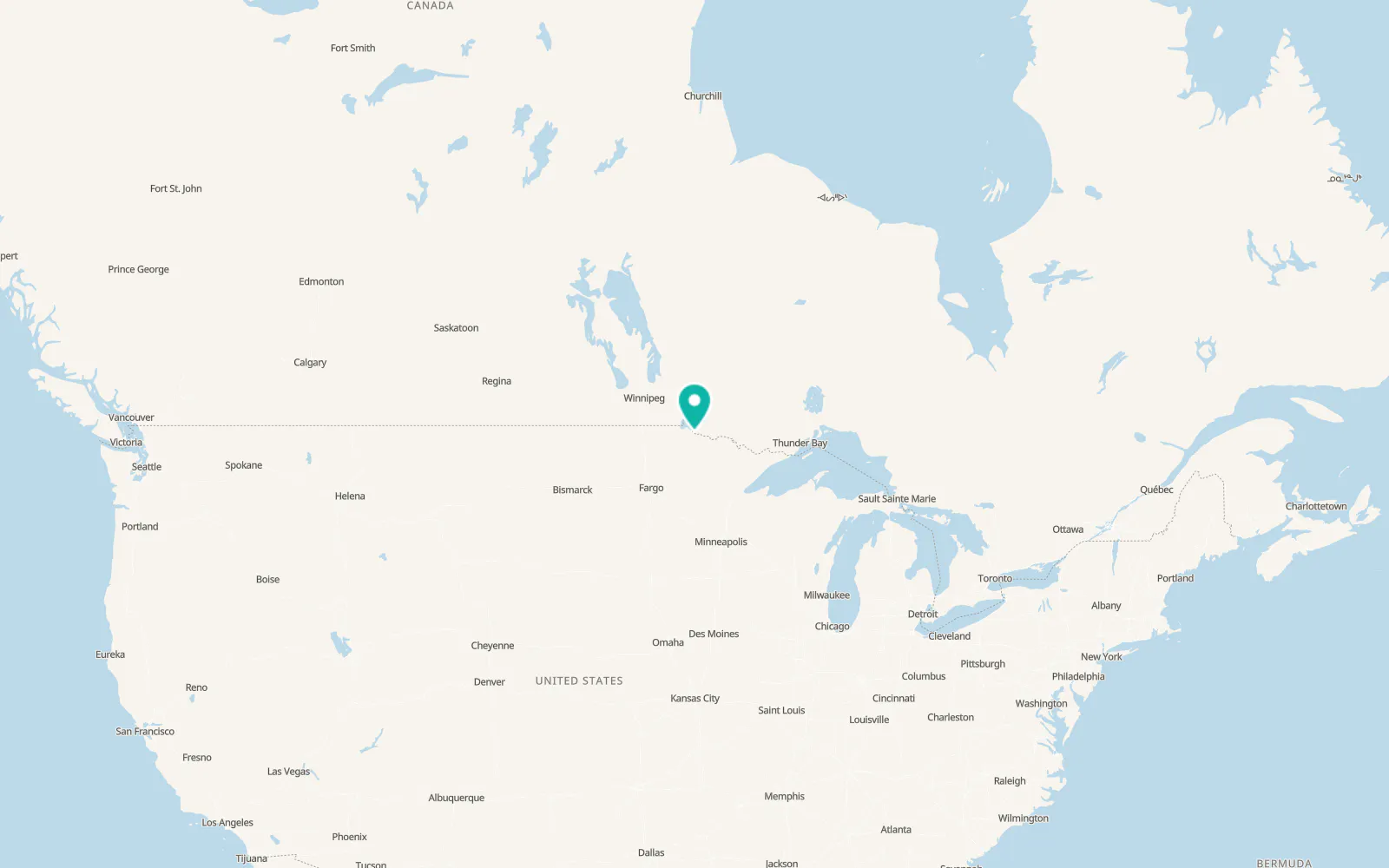 Map of Baudette