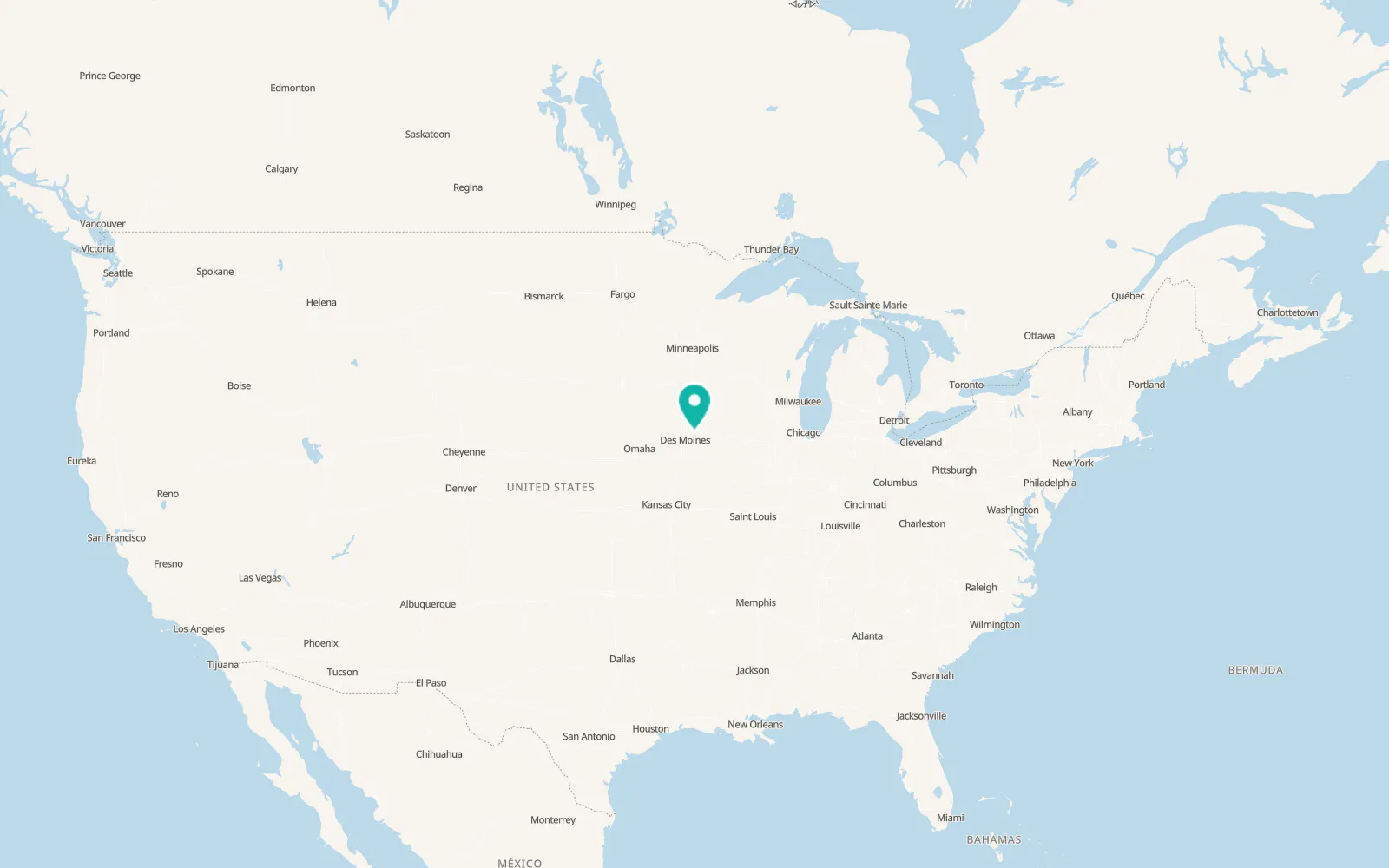 Map of Baxter