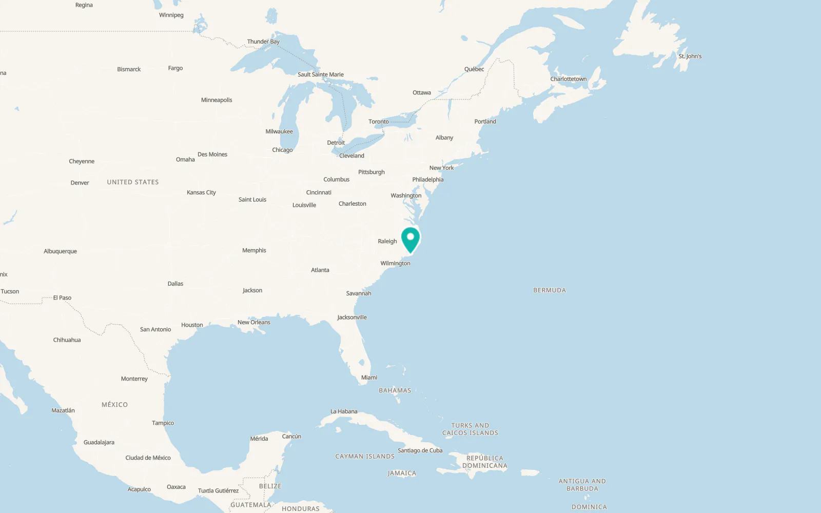 Map of Beaufort
