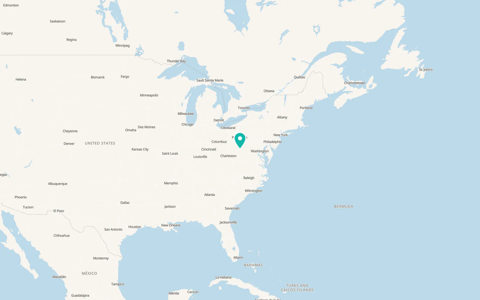 Map of Belington