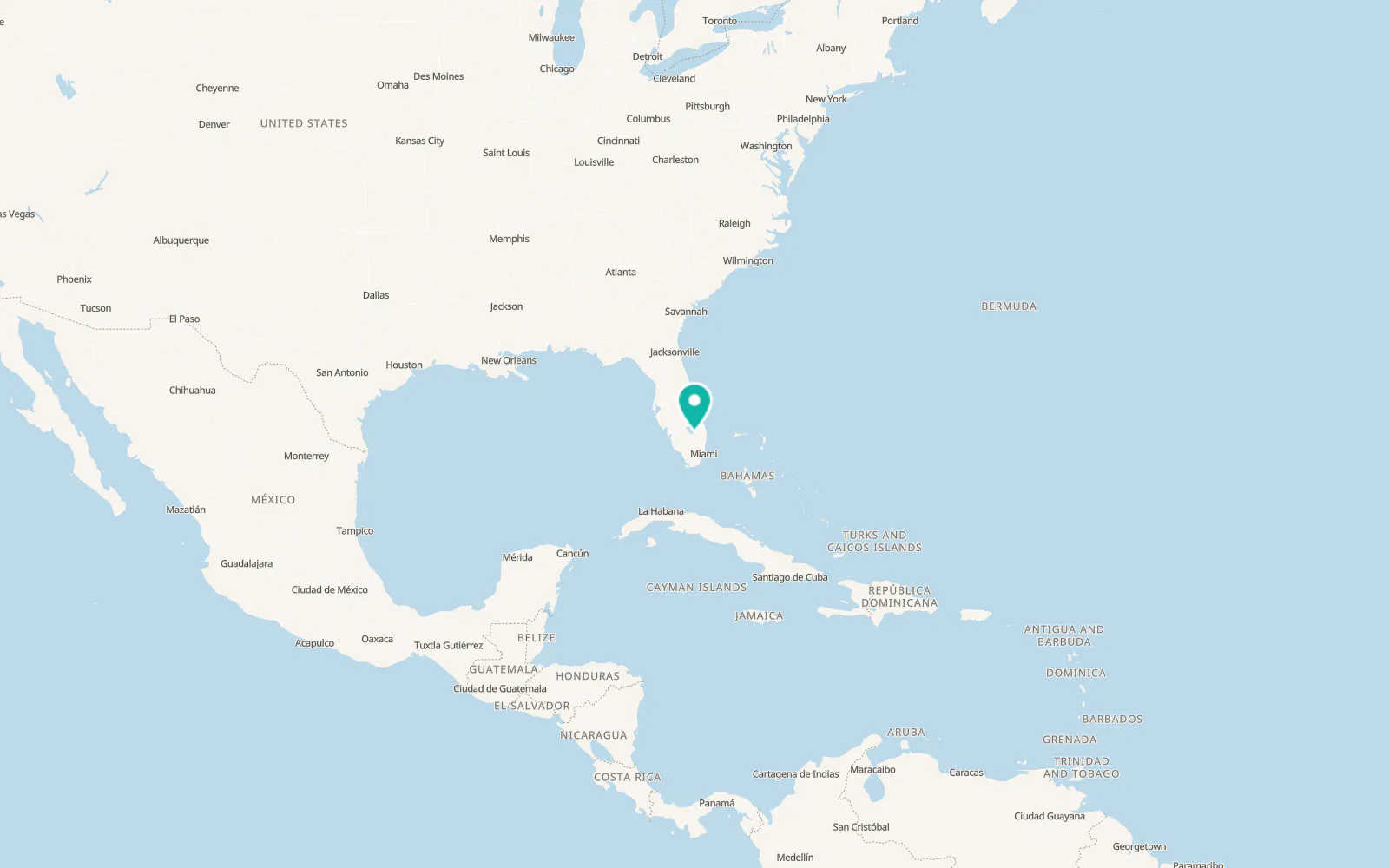 Map of Belle Glade