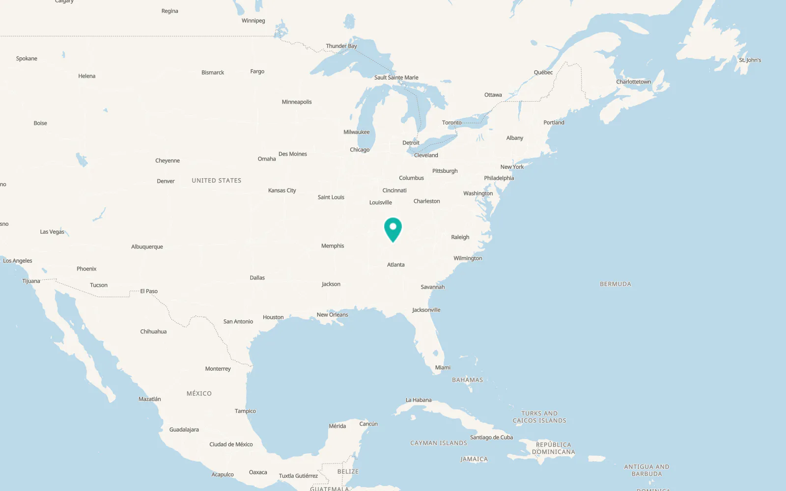Map of Benton