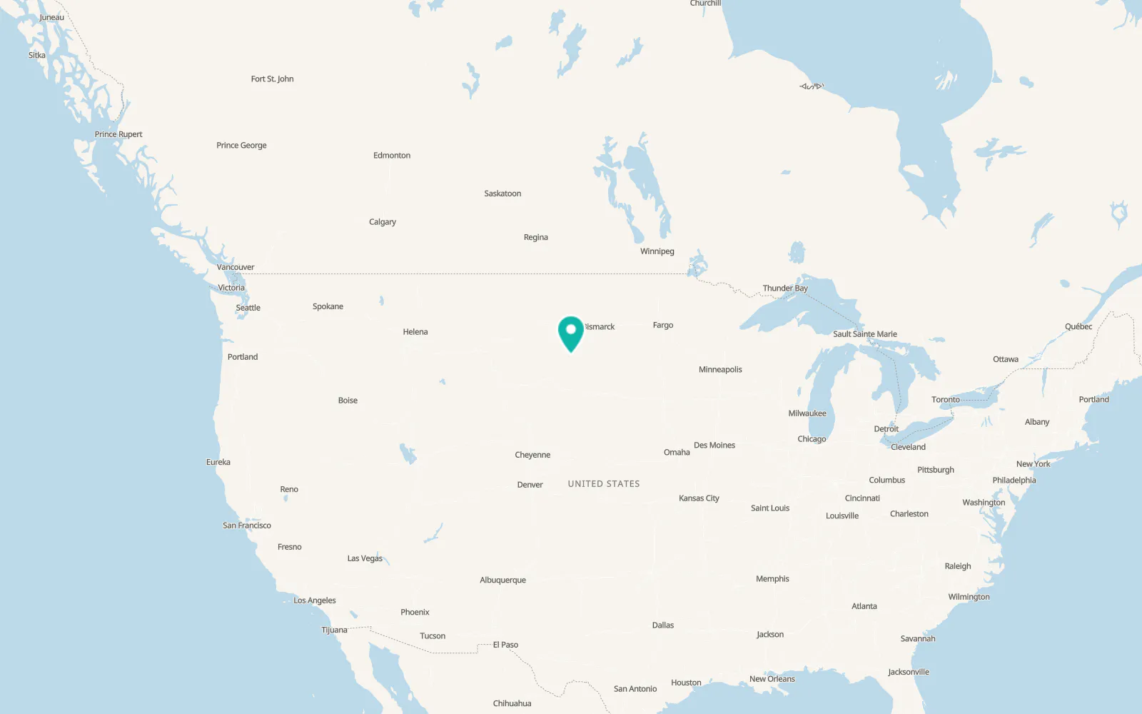 Map of Bison