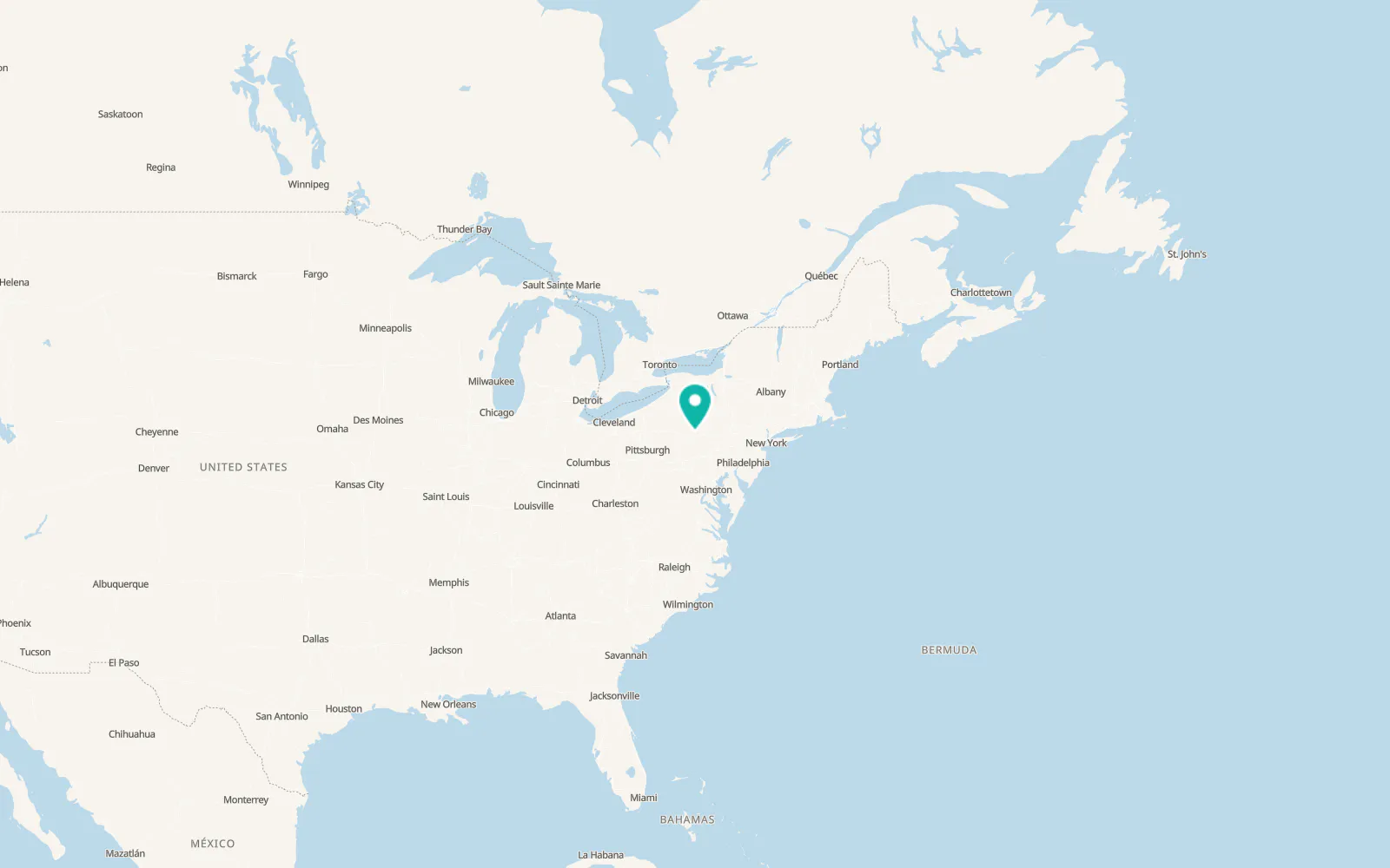 Map of Blanchard
