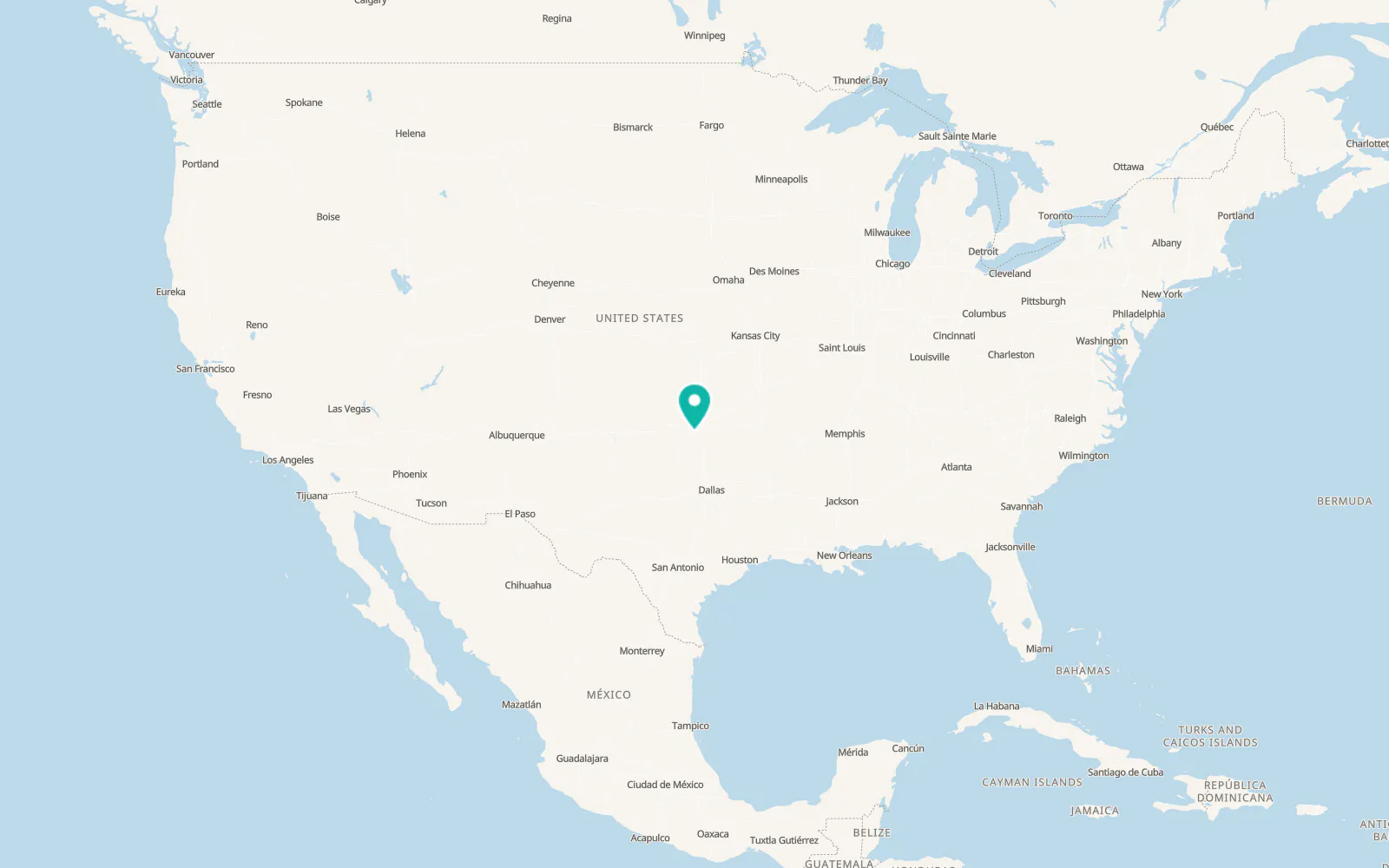 Map of Blanchard