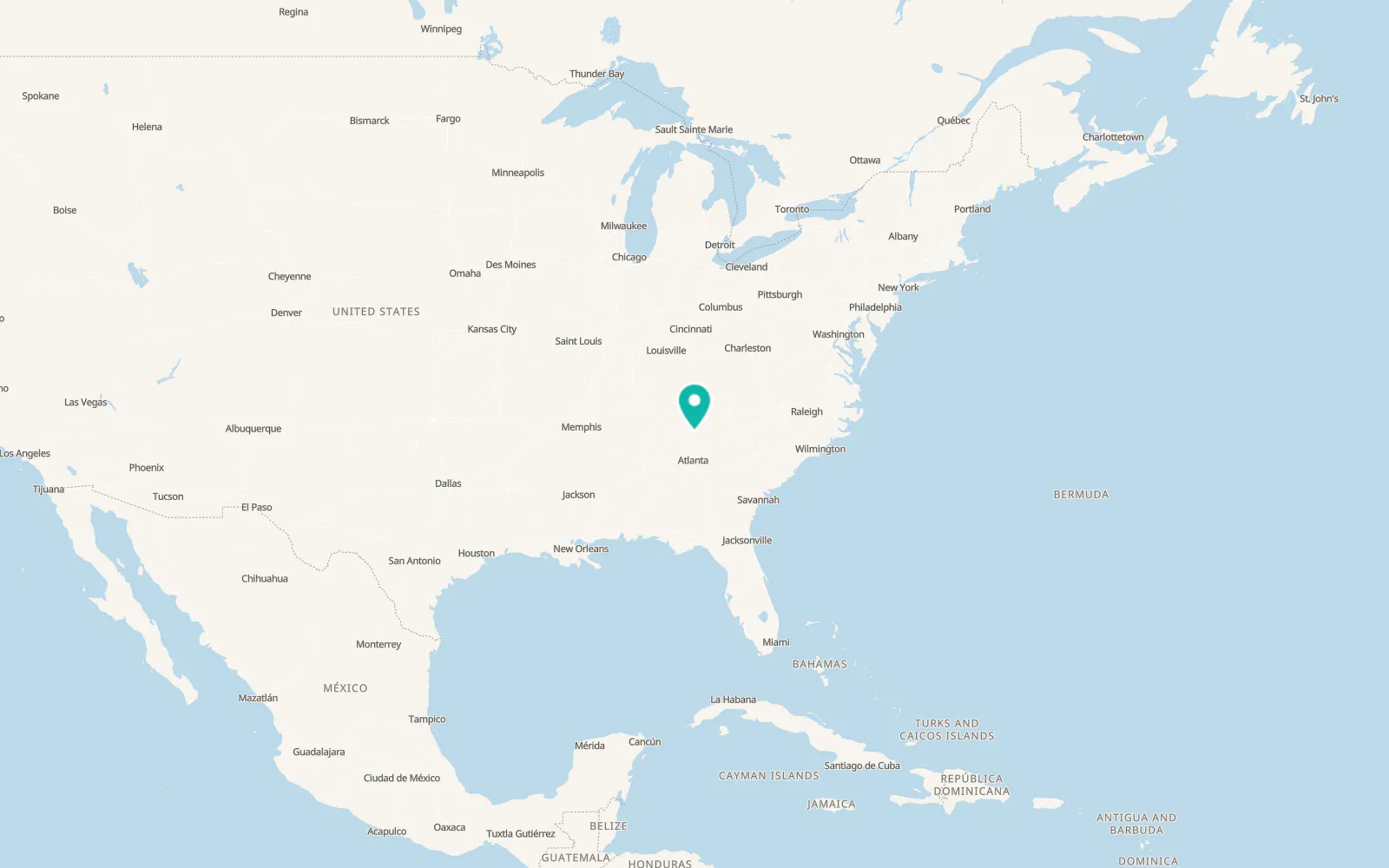 Map of Blue Ridge