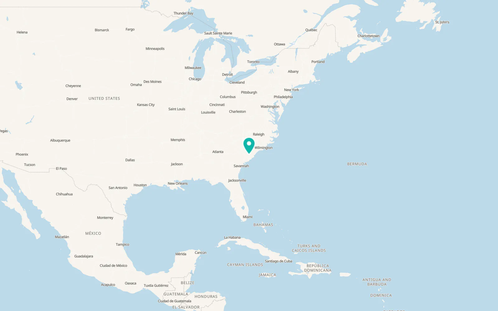 Map of Bonneau Beach