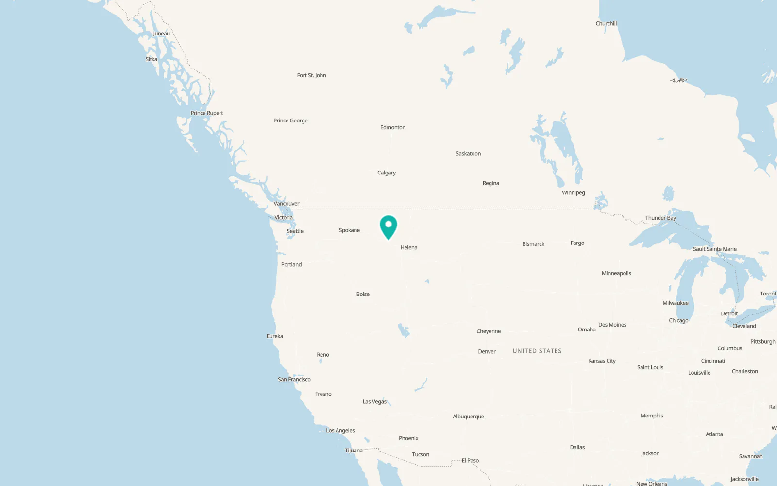 Map of Bonner-West Riverside