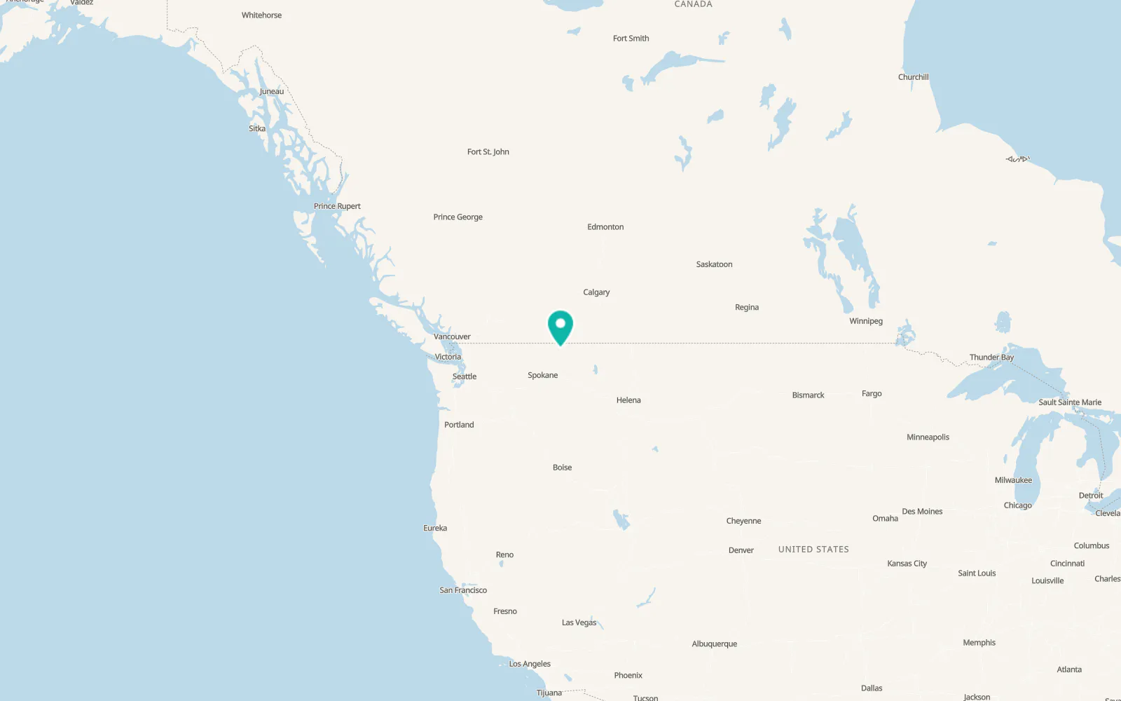 Map of Bonners Ferry