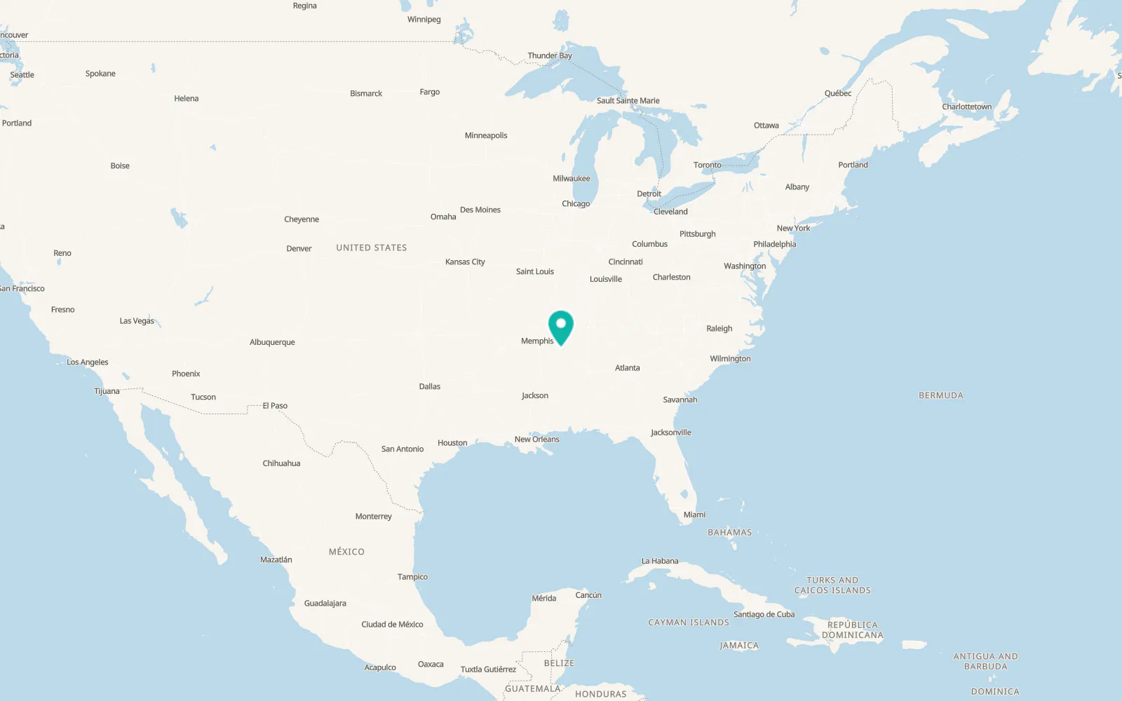 Map of Booneville