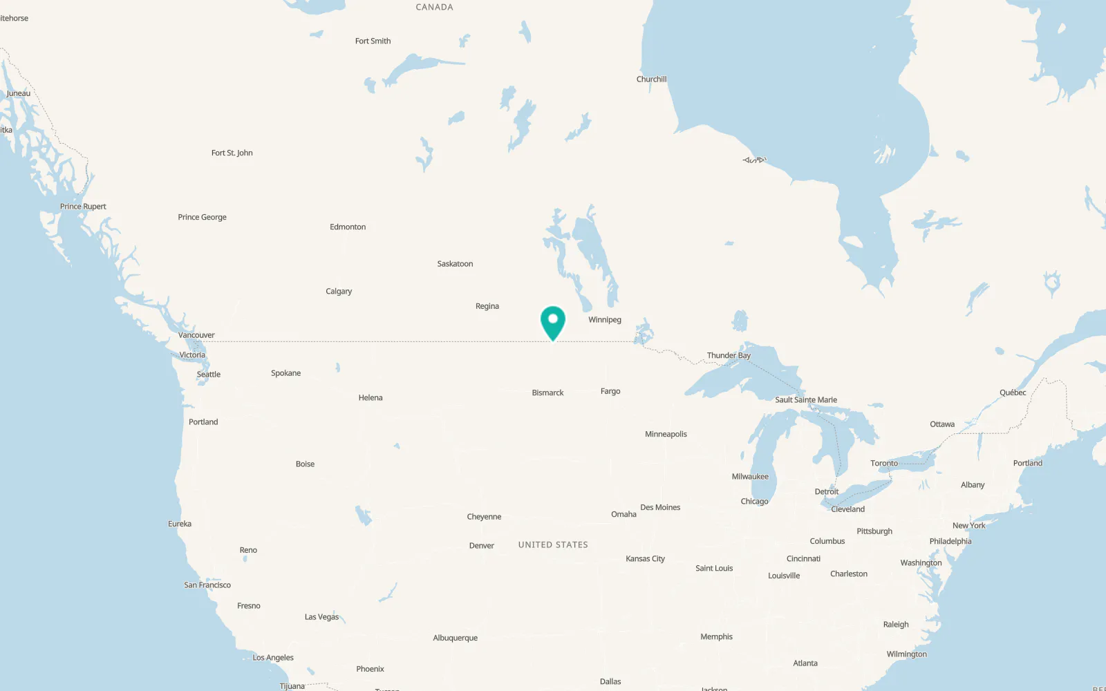 Map of Bottineau