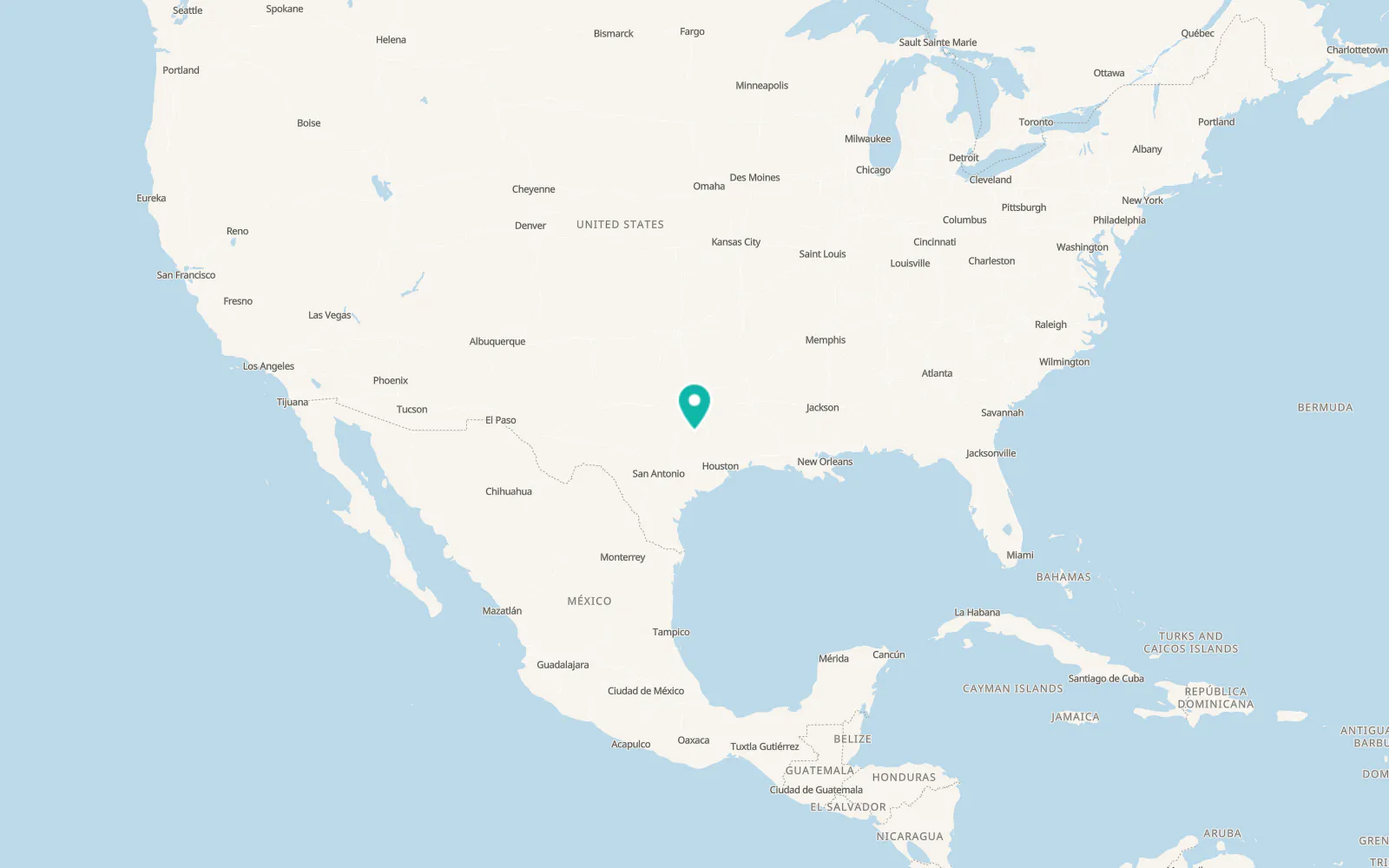 Map of Bremond