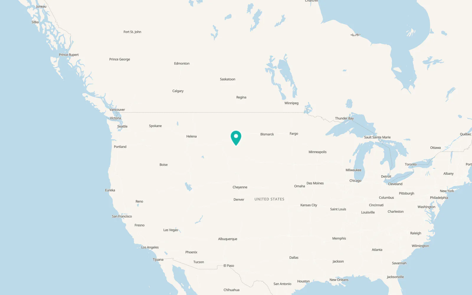 Map of Broadus