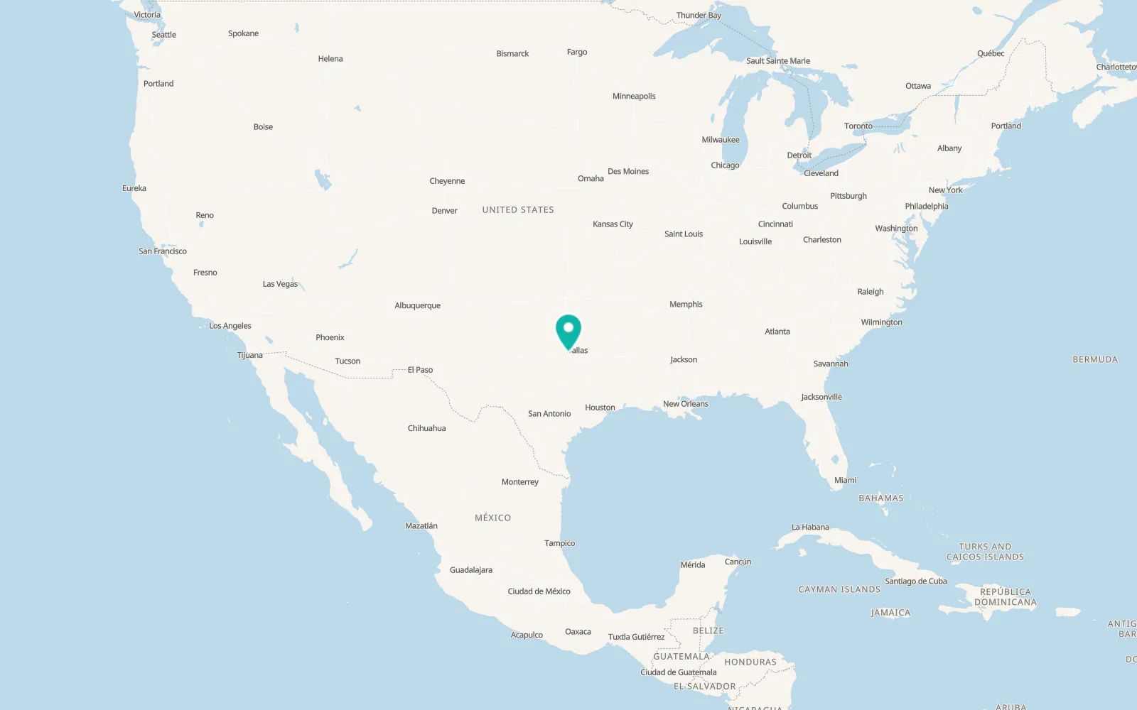 Map of Burleson