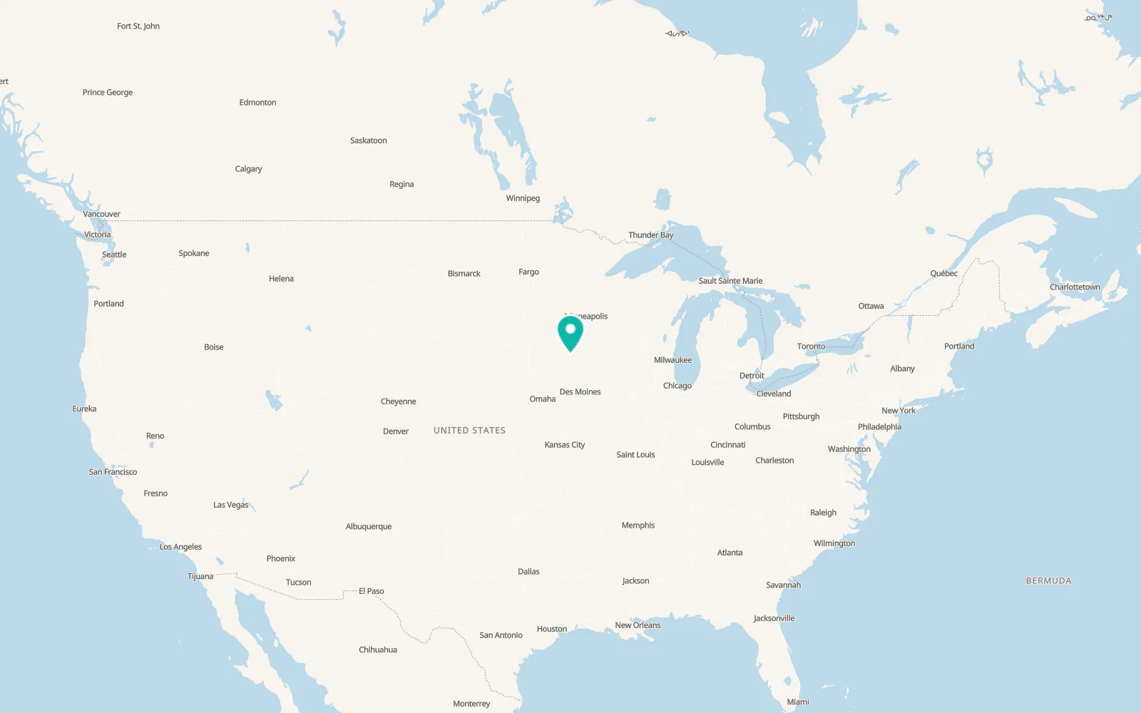 Map of Burt