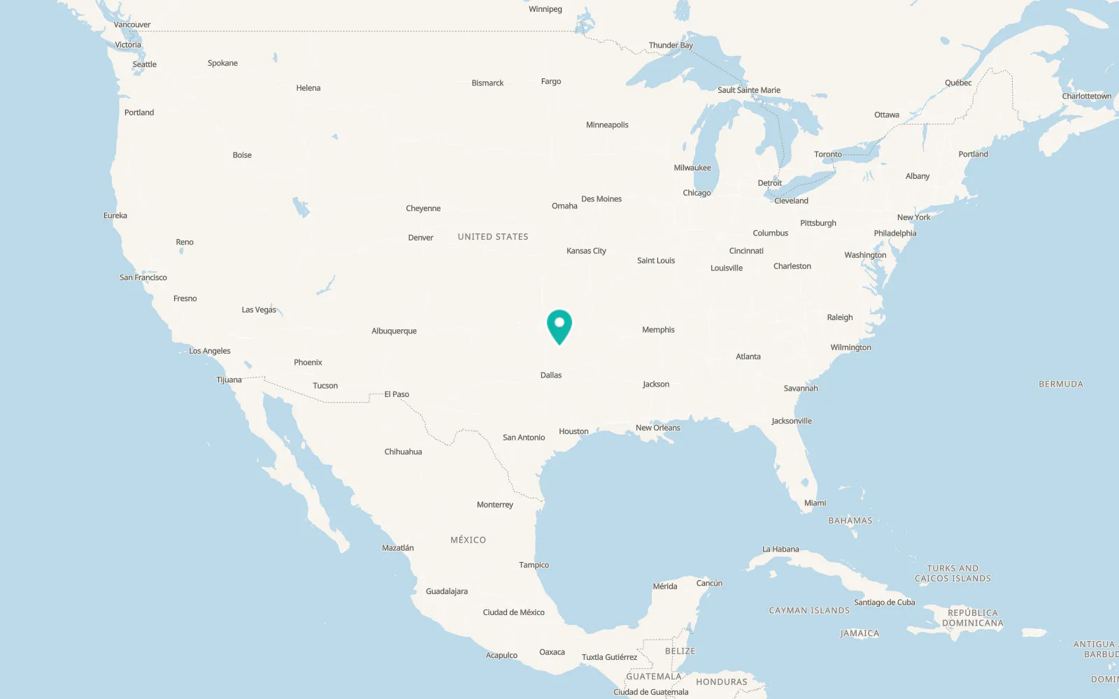 Map of Caddo