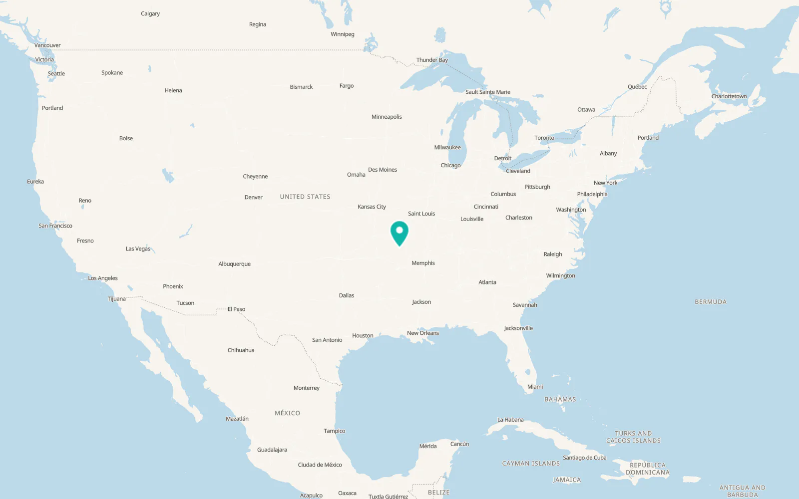 Map of Calico Rock