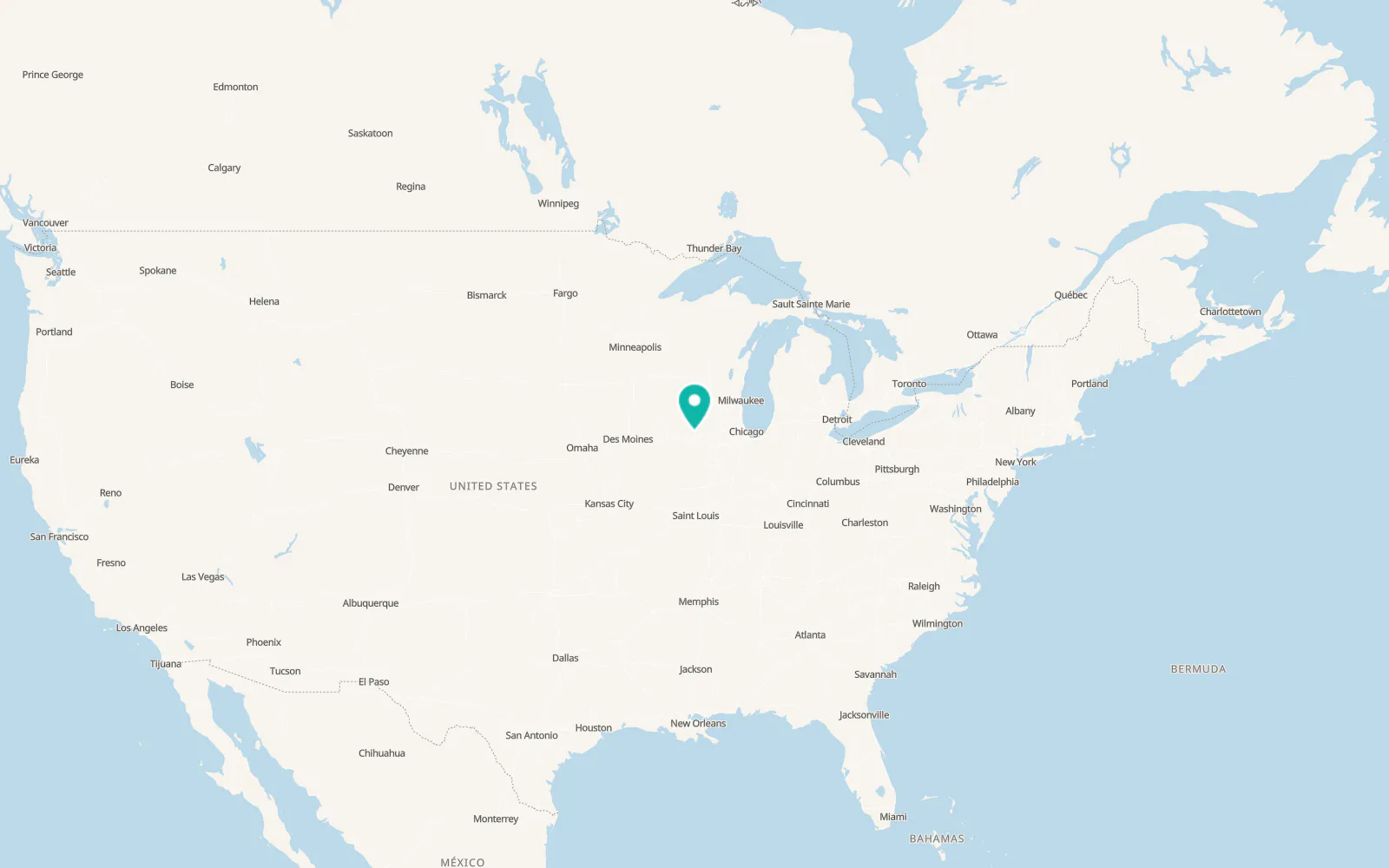 Map of Camanche