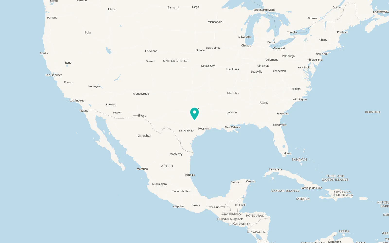 Map of Cameron