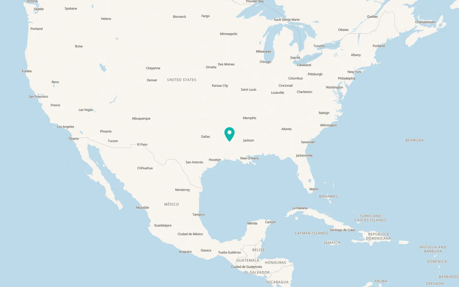 Map of Campti