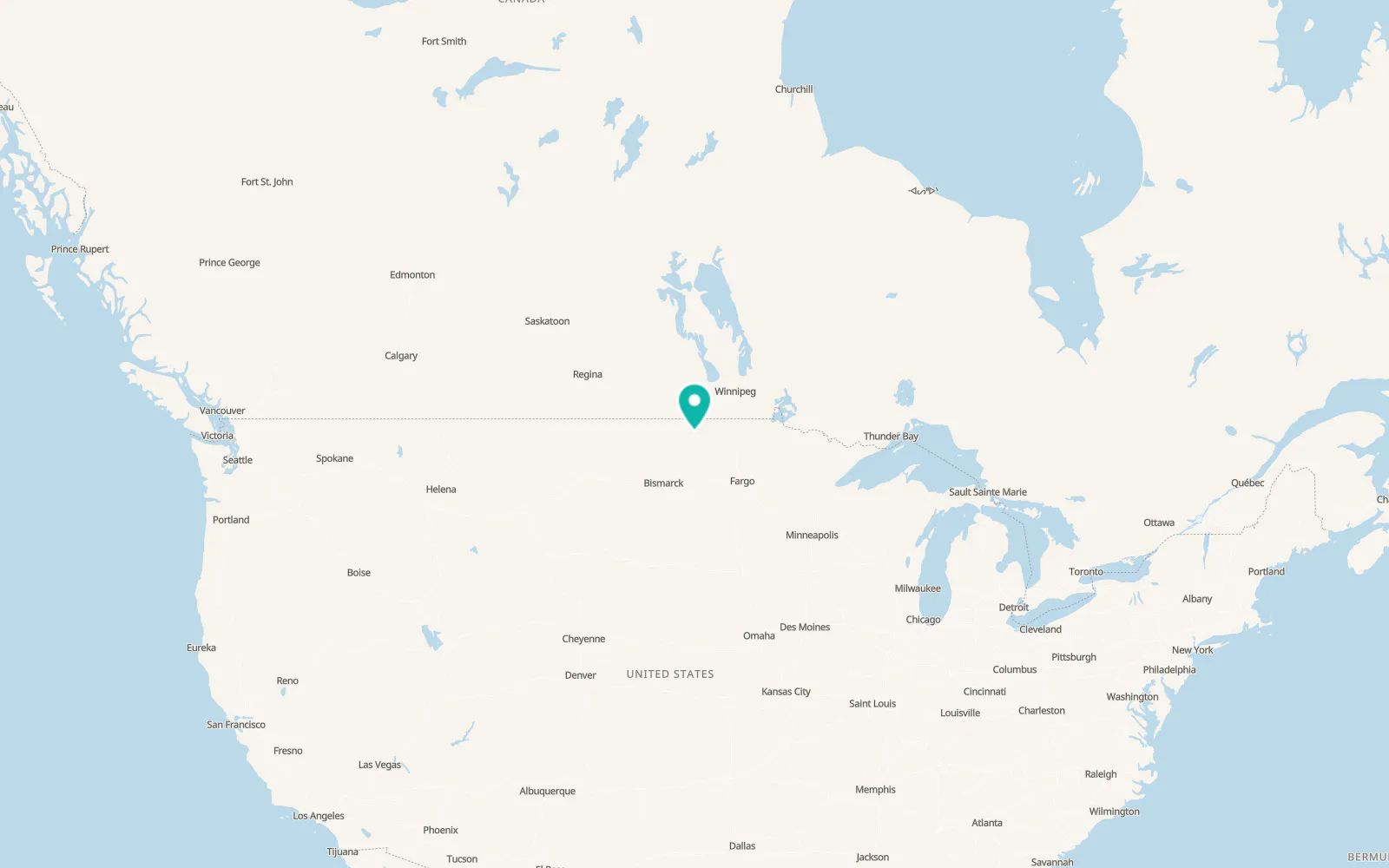 Map of Cando