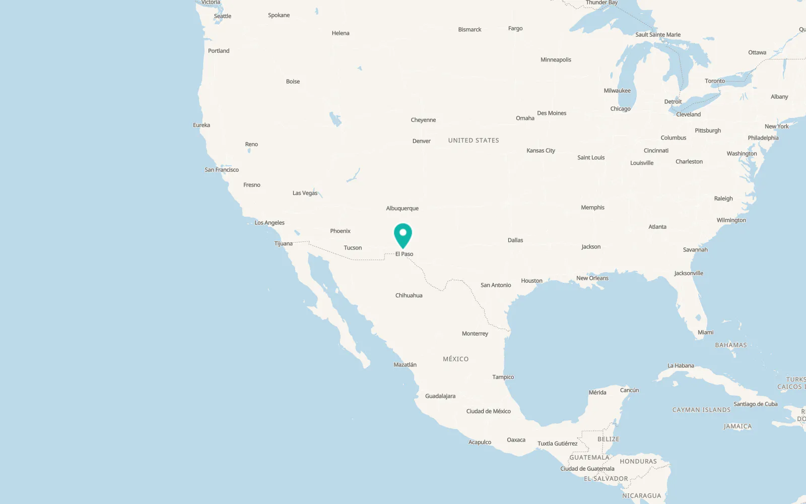 Map of Canutillo