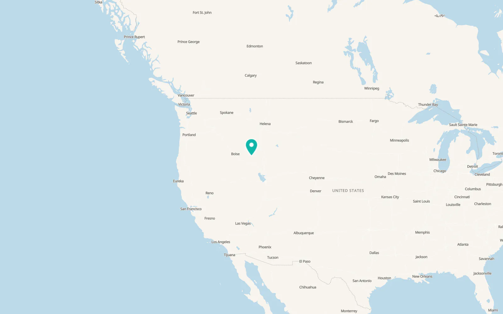 Map of Carey