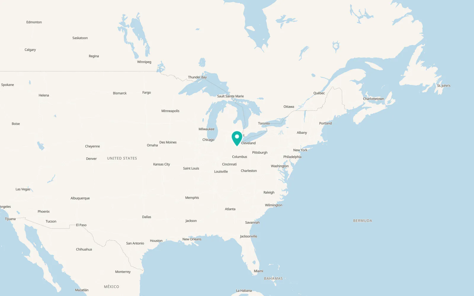 Map of Carey