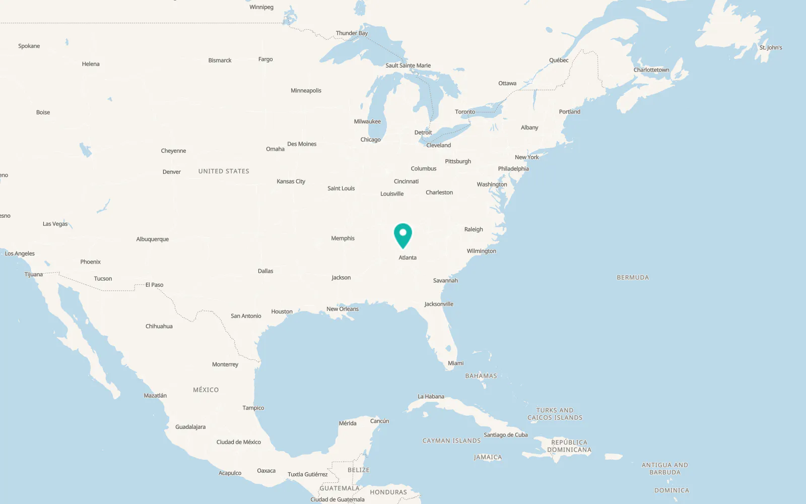 Map of Cartersville