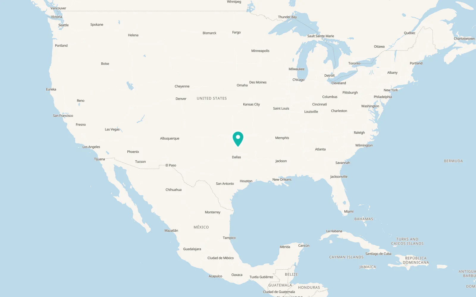 Map of Cartwright