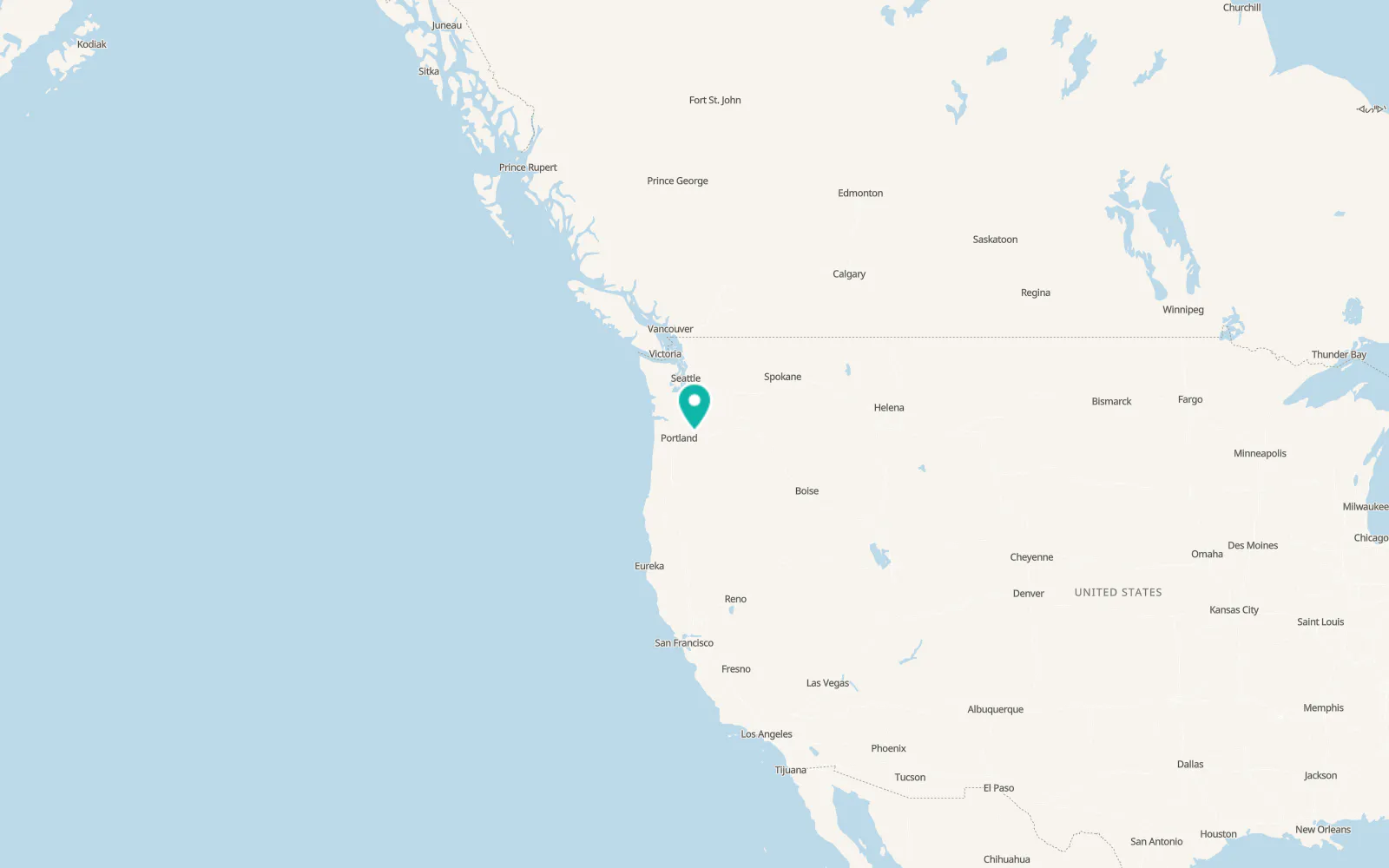 Map of Cascade Locks