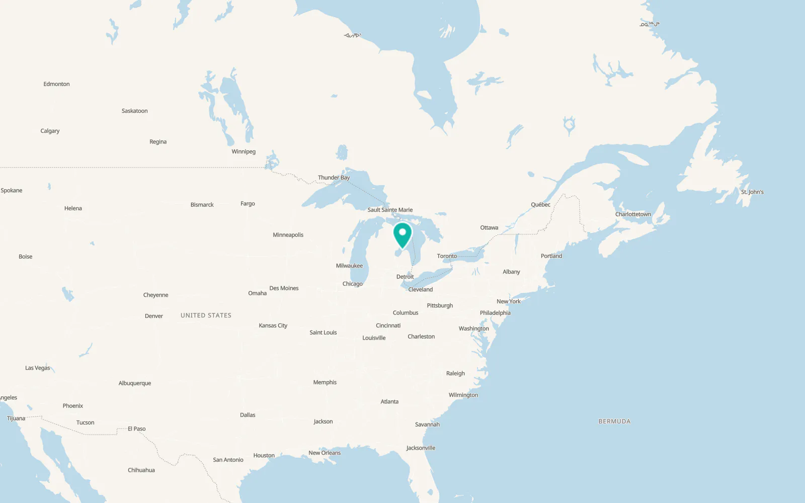 Map of Caseville