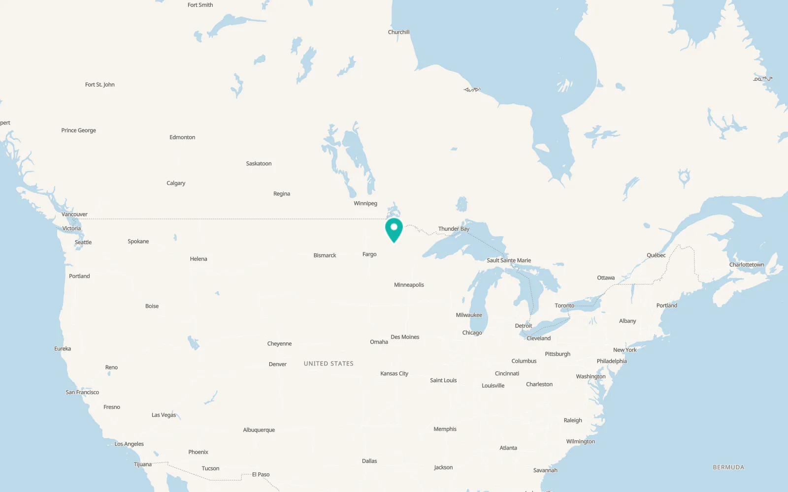 Map of Cass Lake