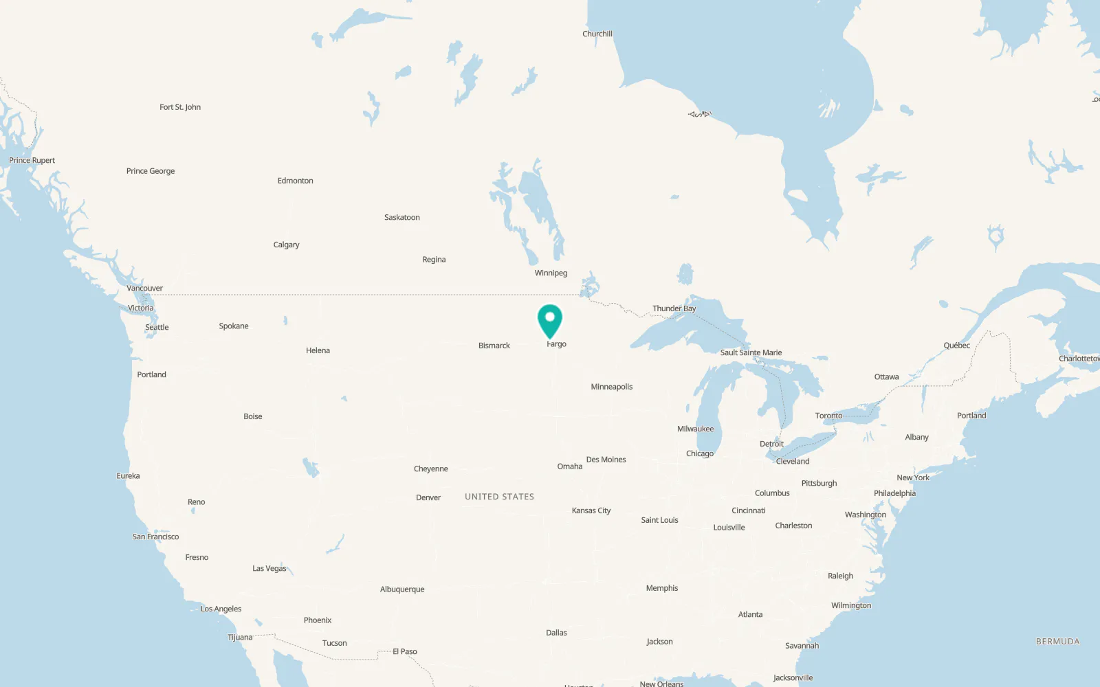 Map of Casselton