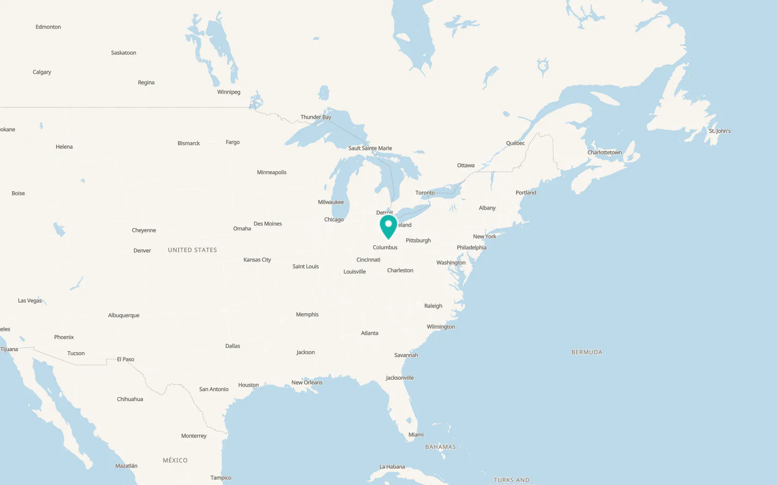 Map of Centerburg