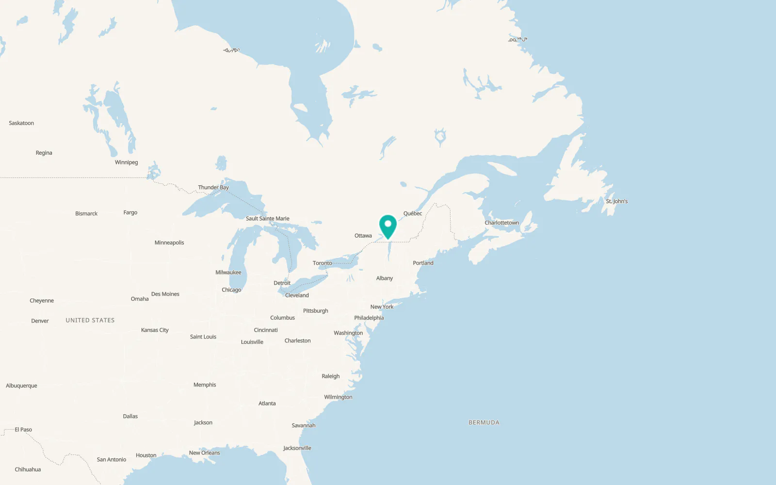 Map of Champlain