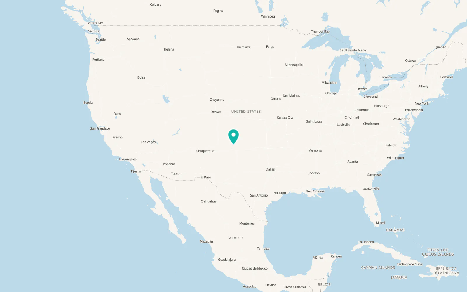Map of Channing