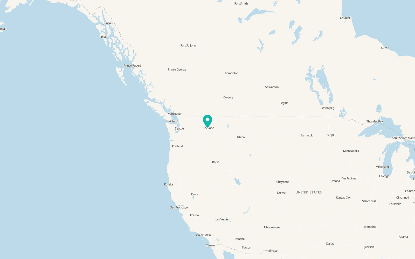 Map of Cheney