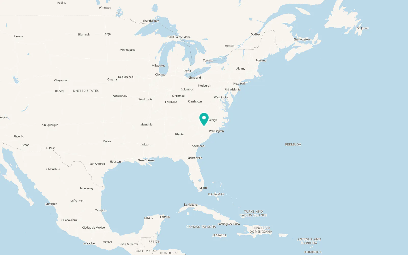 Map of Chesterfield