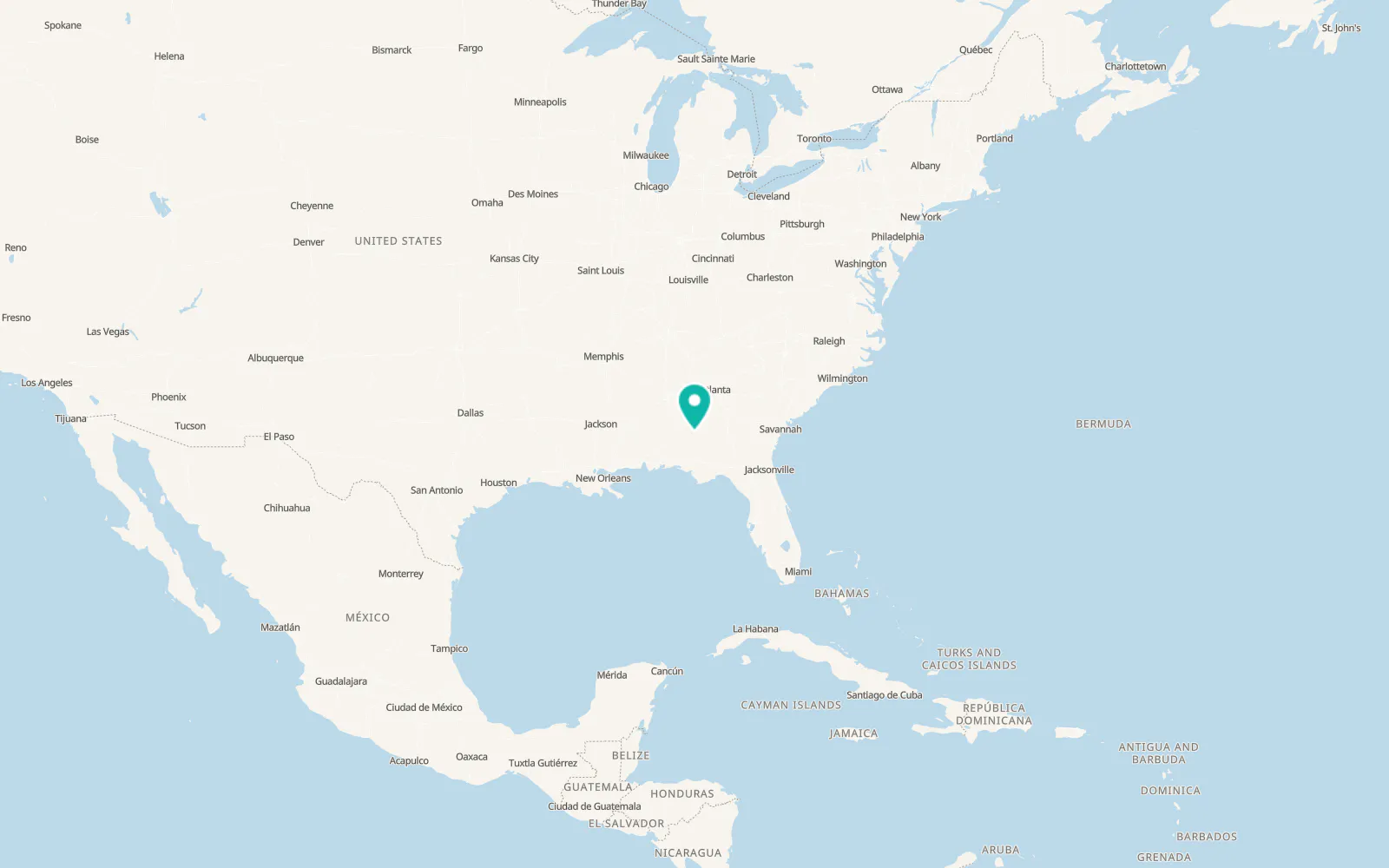 Map of Clayton