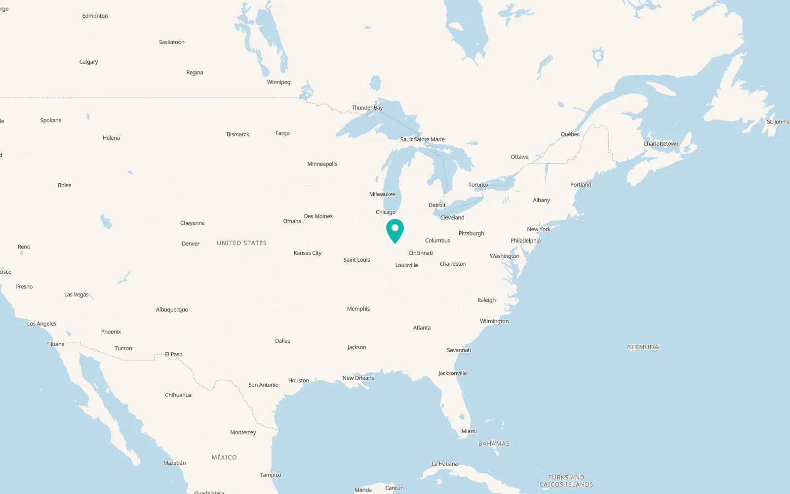 Map of Cloverdale