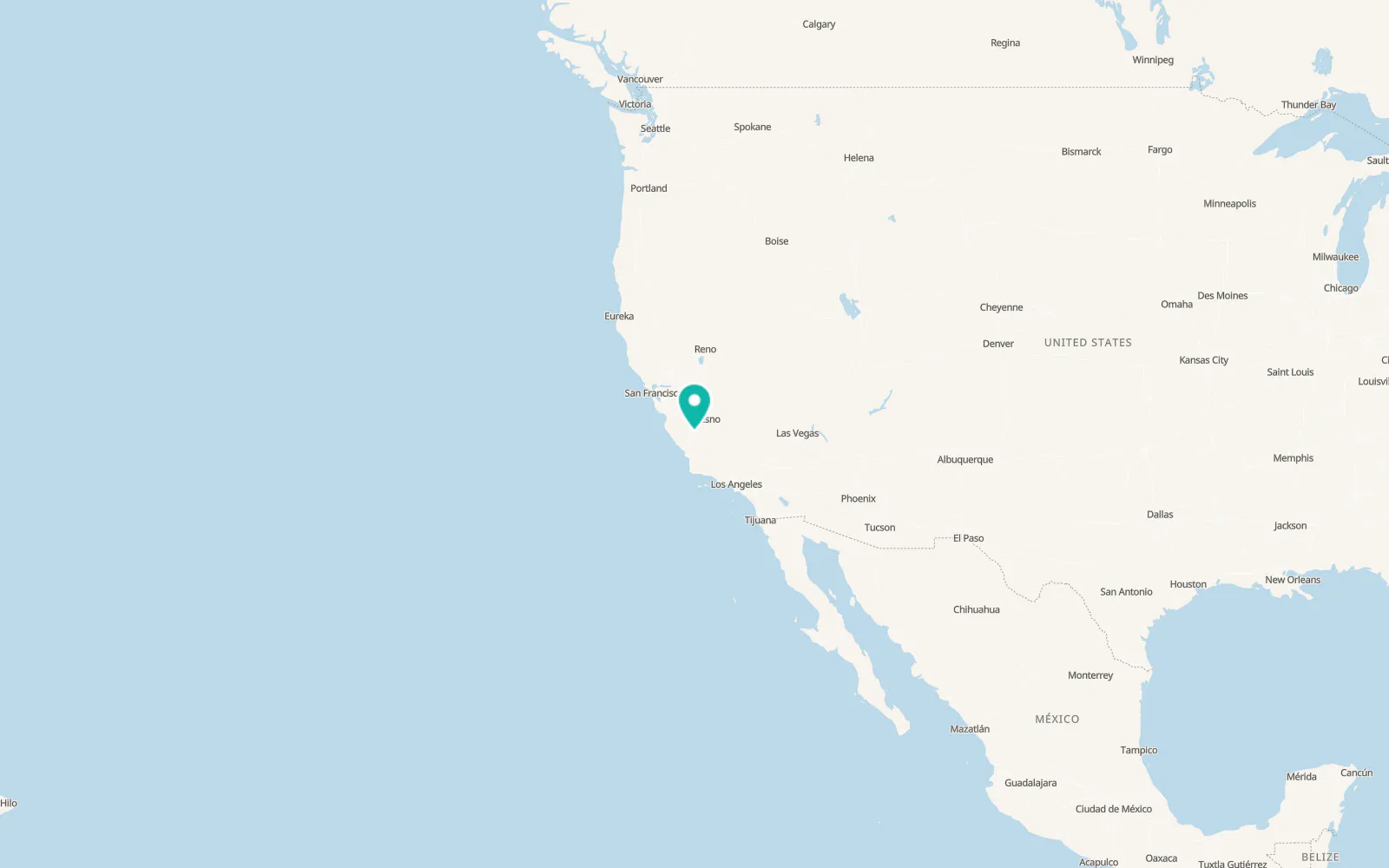 Map of Coalinga