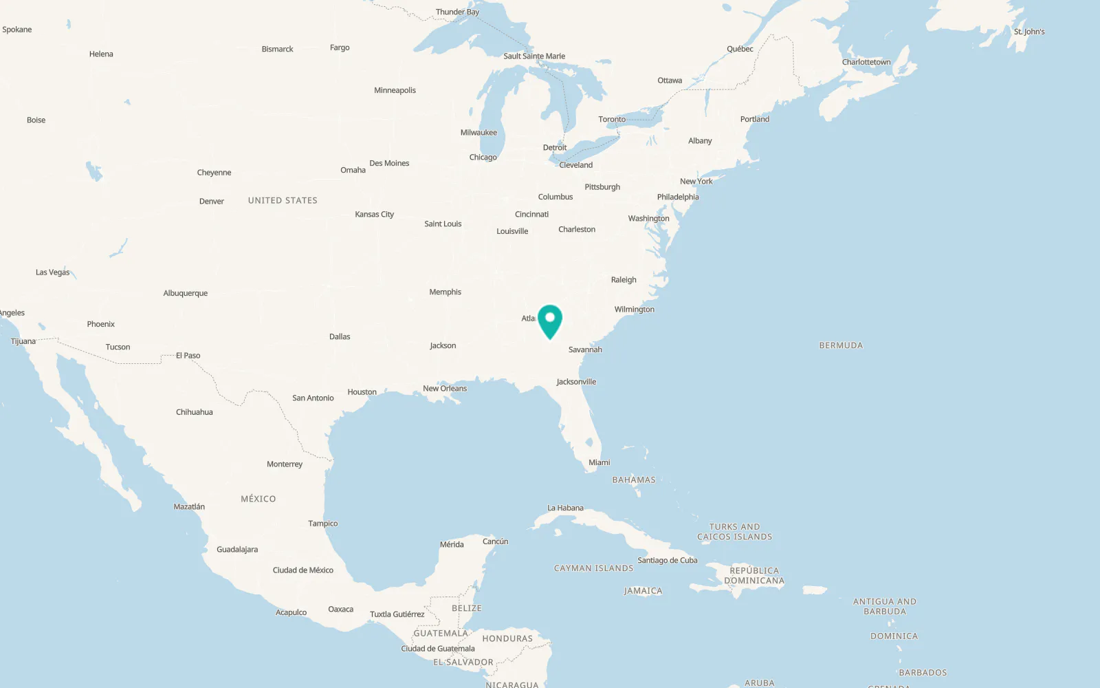 Map of Cochran