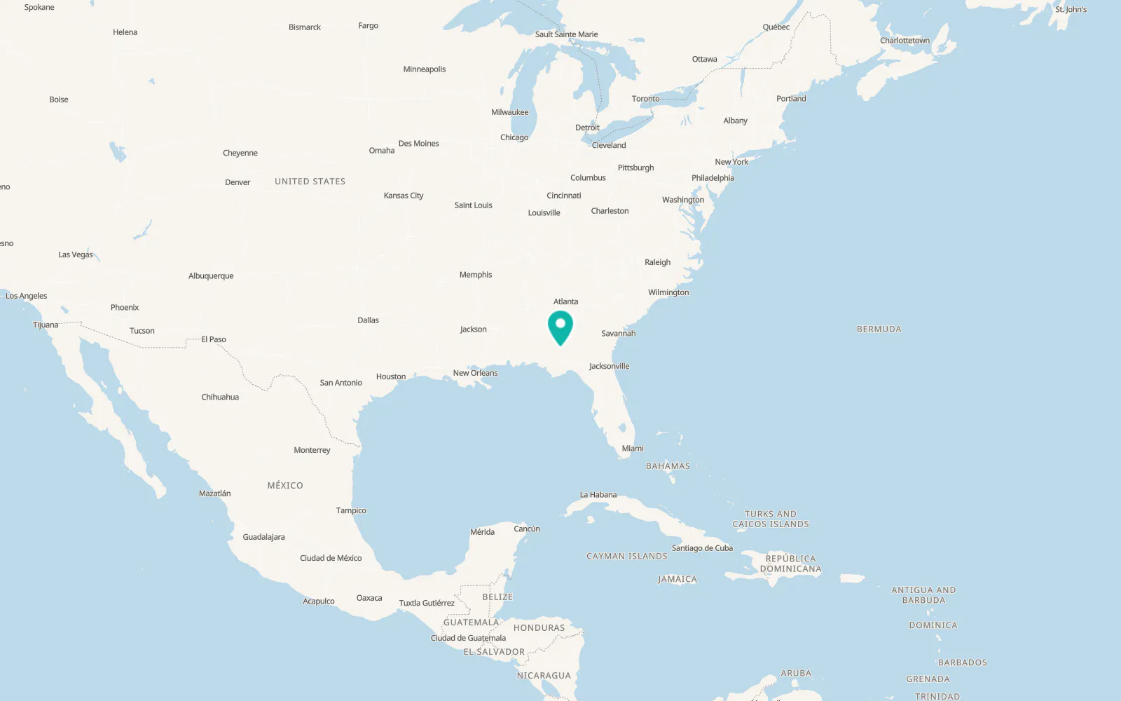 Map of Colquitt