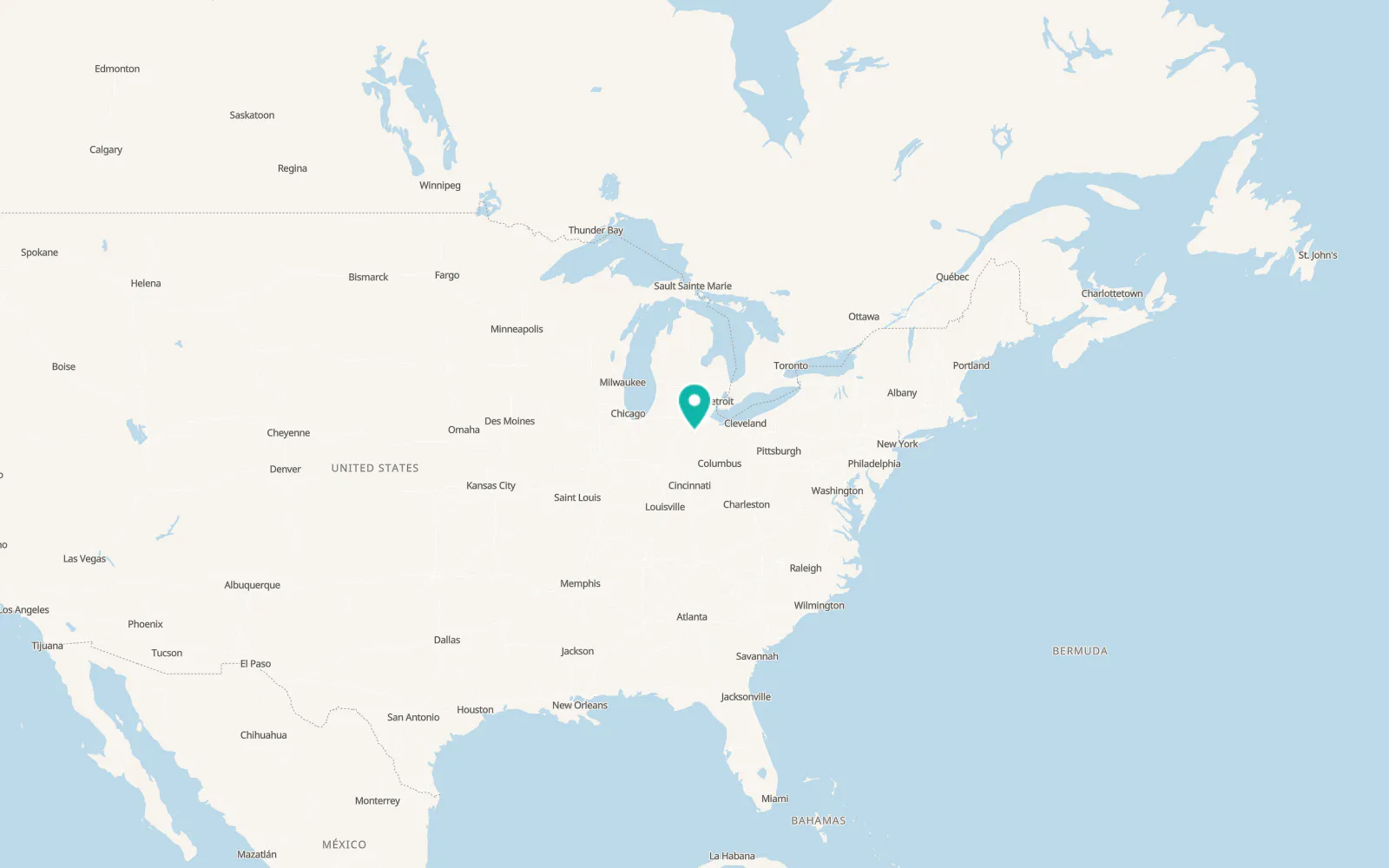 Map of Continental