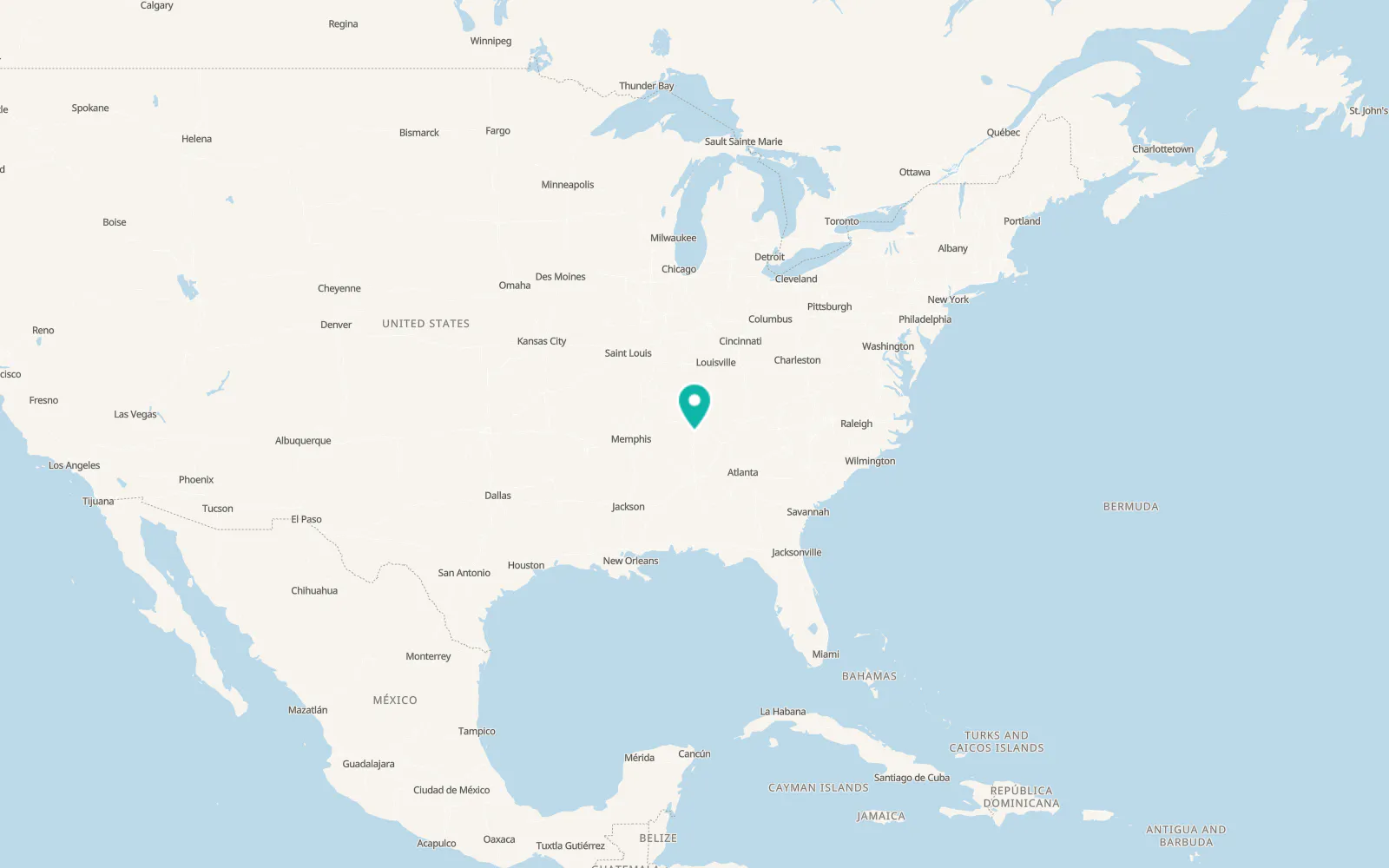 Map of Cornersville