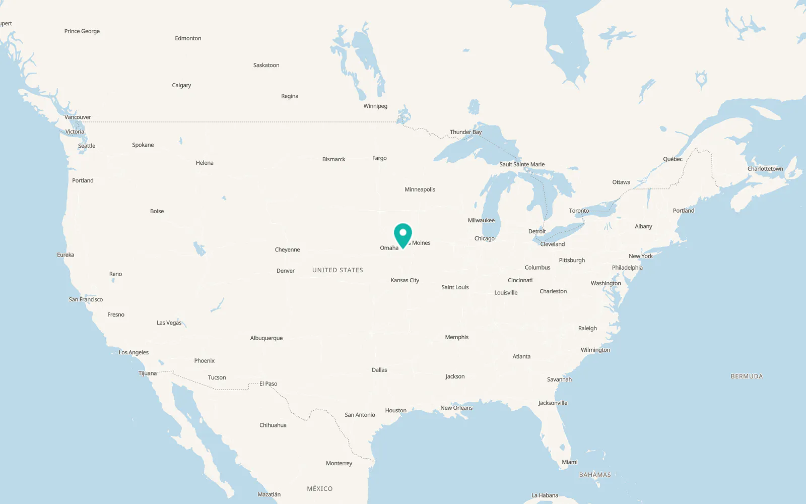 Map of Corning