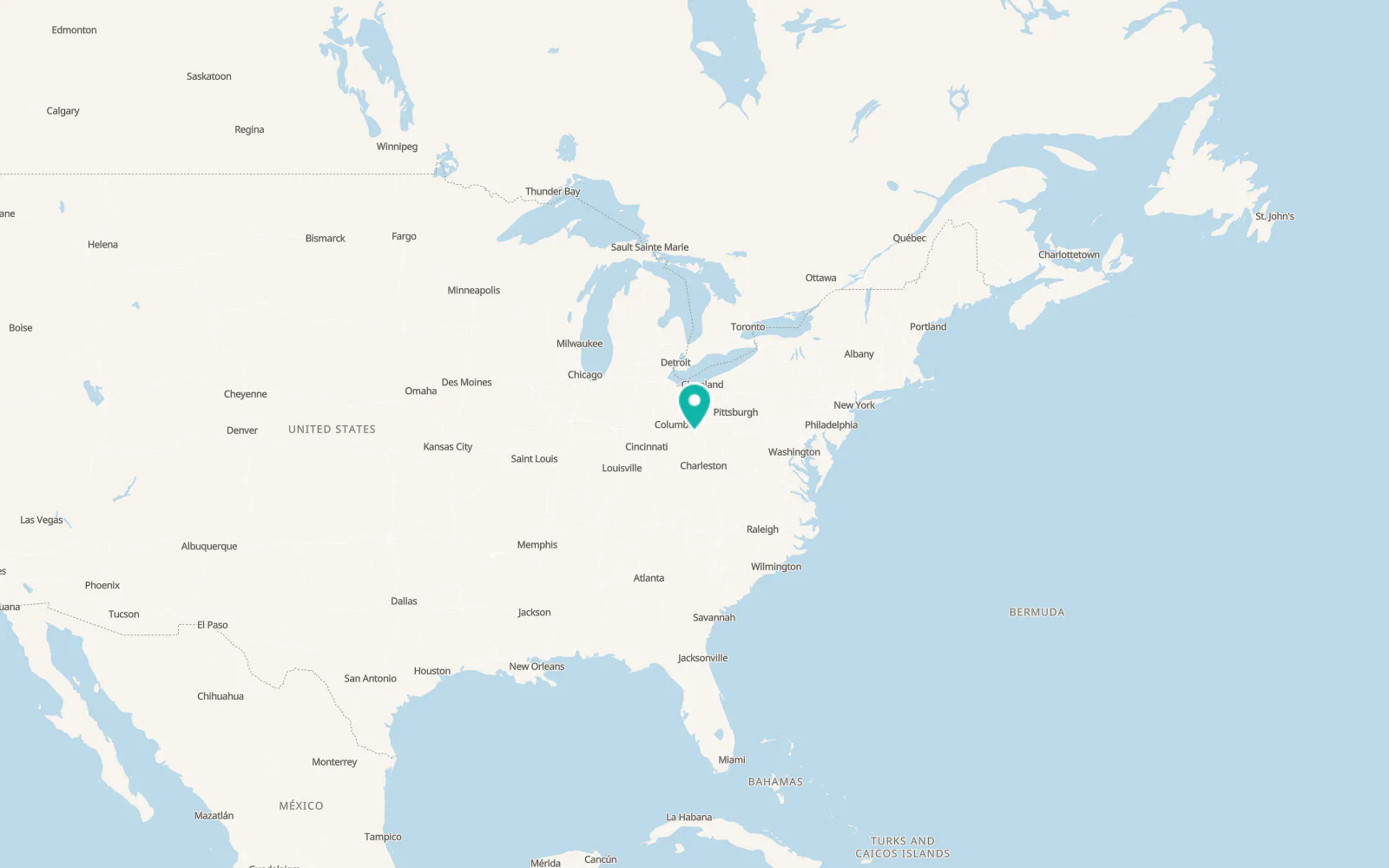 Map of Corning