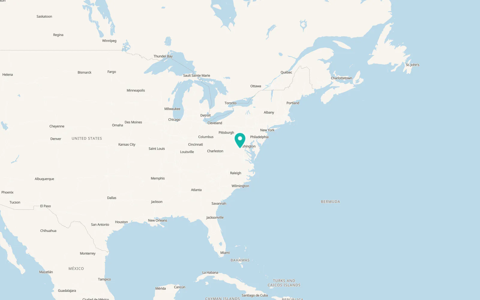 Map of Culpeper