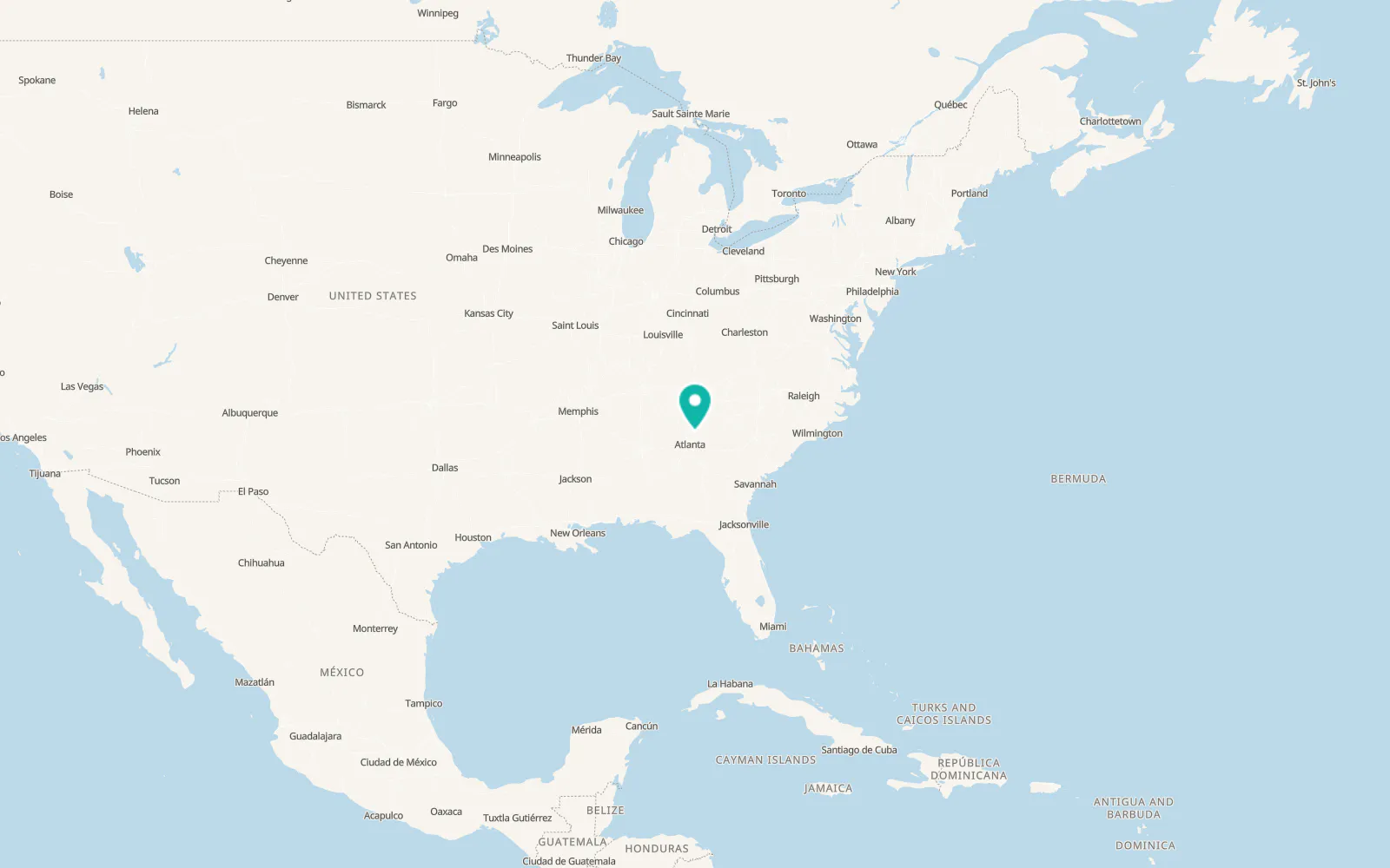 Map of Cumming